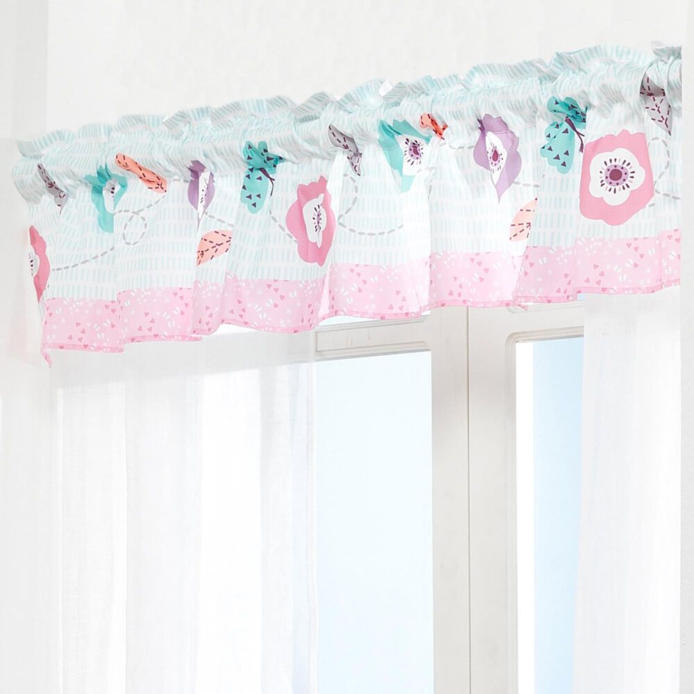 Lambs and Ivy Magic Garden Floral Window Valance, , large