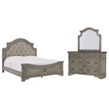 Ashley Lodenbay 3 Piece Queen Bedroom Set in Antiqued Gray and Walnut Brown, , large