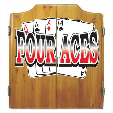 Timberlake Four Aces Dart Cabinet Set in Light Wood, , large