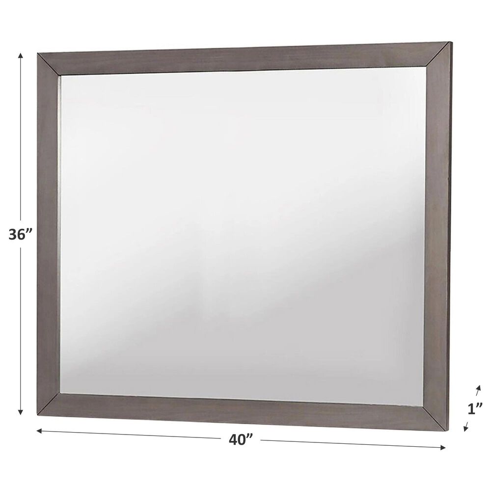 Furniture of America Lennart Rectangle Mirror in Gray, , large