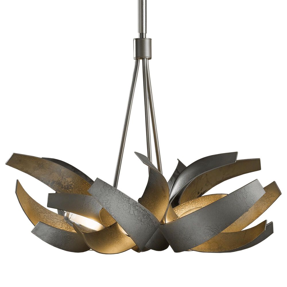 Hand Crafted Iron Lamps Corona 6-Light Pendant in Dark Smoke, , large