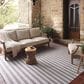 Magnolia Home Charlie Silver and Bark 7"9" x 9"9" Indoor/Outdoor Area Rug, , large