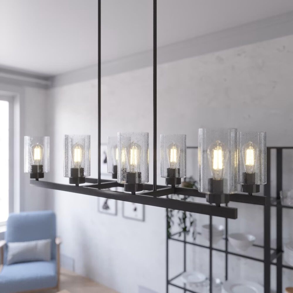 Hunter Hartland 8-Light Linear Chandelier in Noble Bronze, , large
