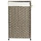 Household Essentials Handwoven Laundry Hamper with Lid and Removable Liner Bag in Gray, , large