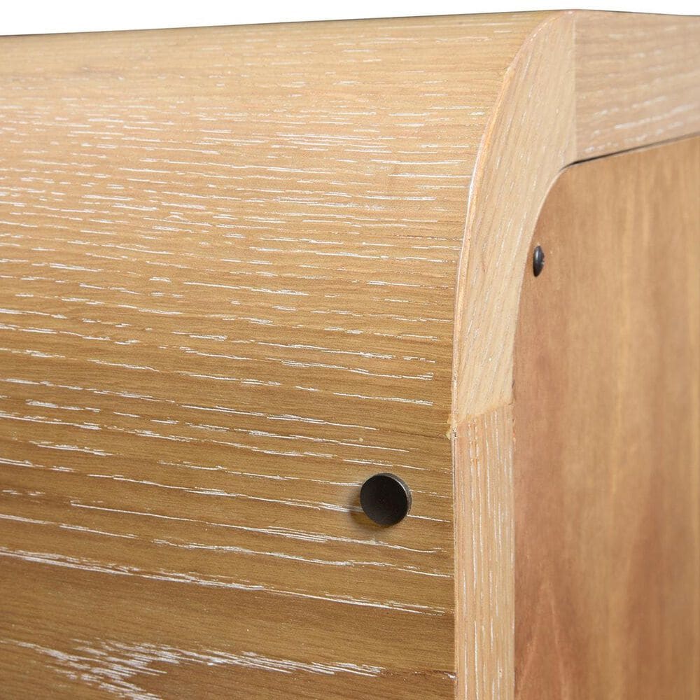 Uttermost Forest Rings 3-Door Cabinet with Light in Warm Wood, , large