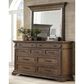 New Heritage Design Mar Vista 4 Piece King Bedroom Set in Brushed Walnut, , large