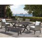 Steve Silver Co. Marina 80" Rectangular Patio Dining Table in Dark Walnut, , large