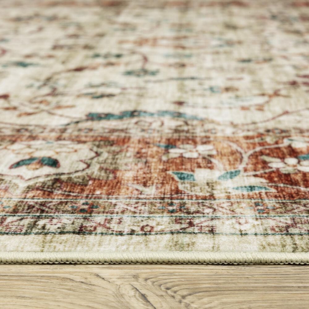 Oriental Weavers Sumter 7&#39;10&quot; x 10&#39; Ivory and Rust Area Rug, , large