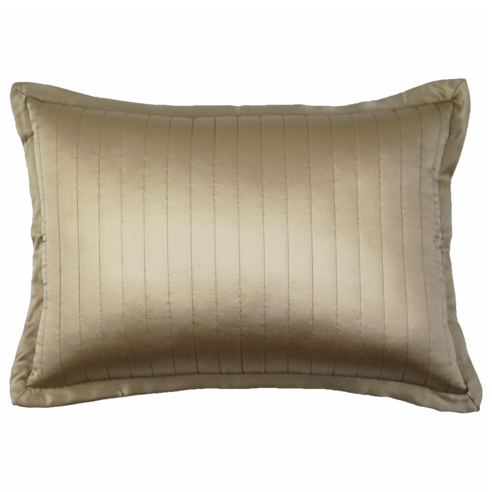 Ann Gish Charmeuse Channel 36" x 30" Quilted Throw Pillow in Sand, , large