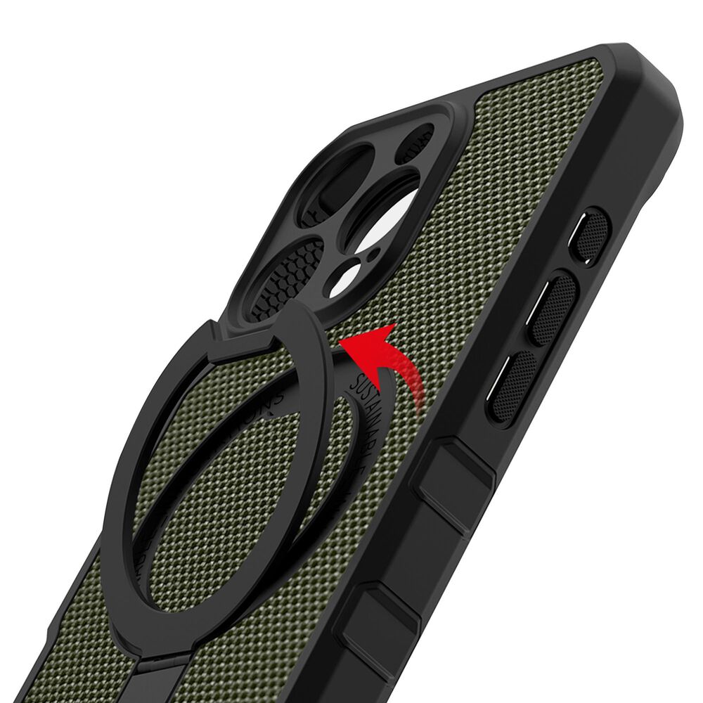ITSkins Force R Nylon MagSafe Case for Apple iPhone 16 Pro Max in Olive Green and Black, , large