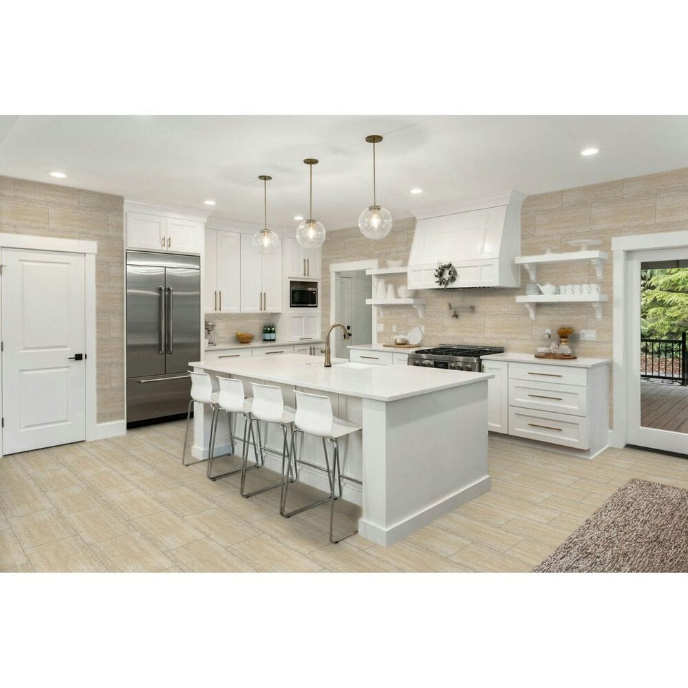 Emser Jargon Beige Strata 24" x 48" Glazed Porcelain Tile, , large