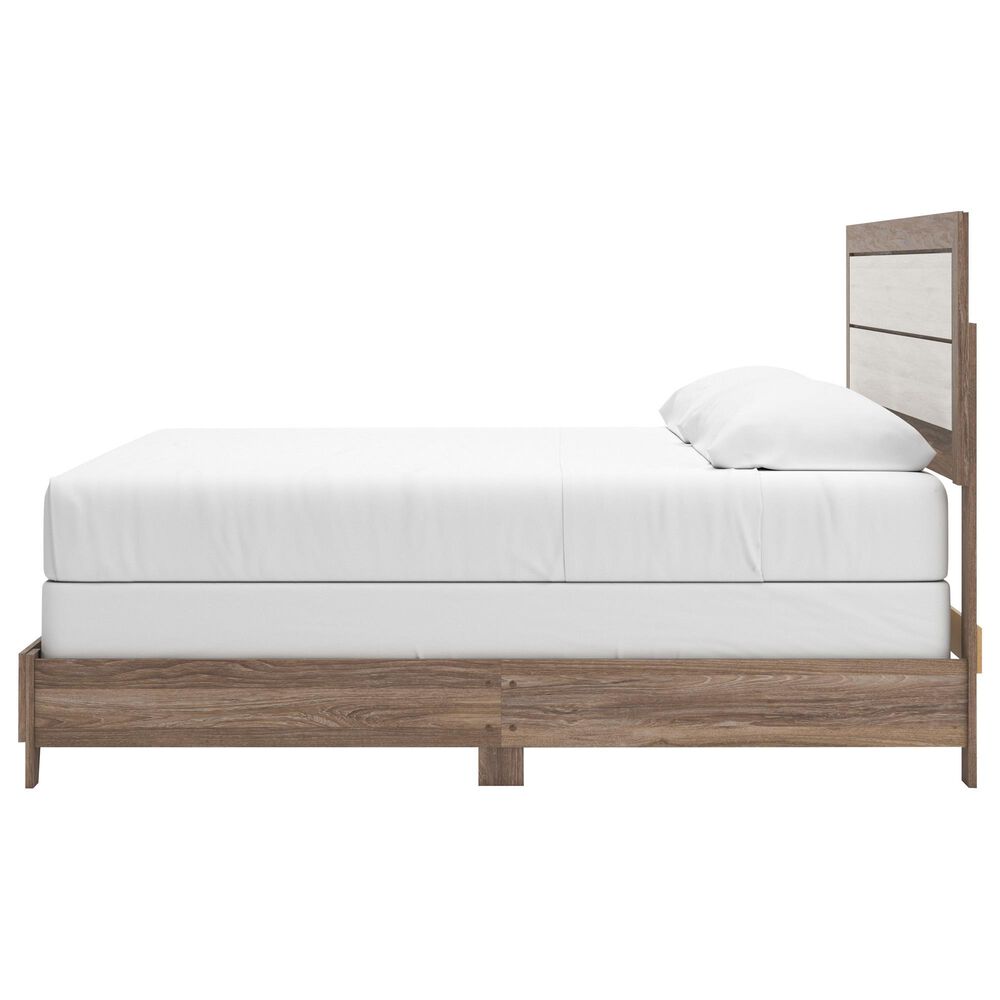 Ashley Sharnari King Panel Bed in Warm Gray, Brown and Antique White, , large