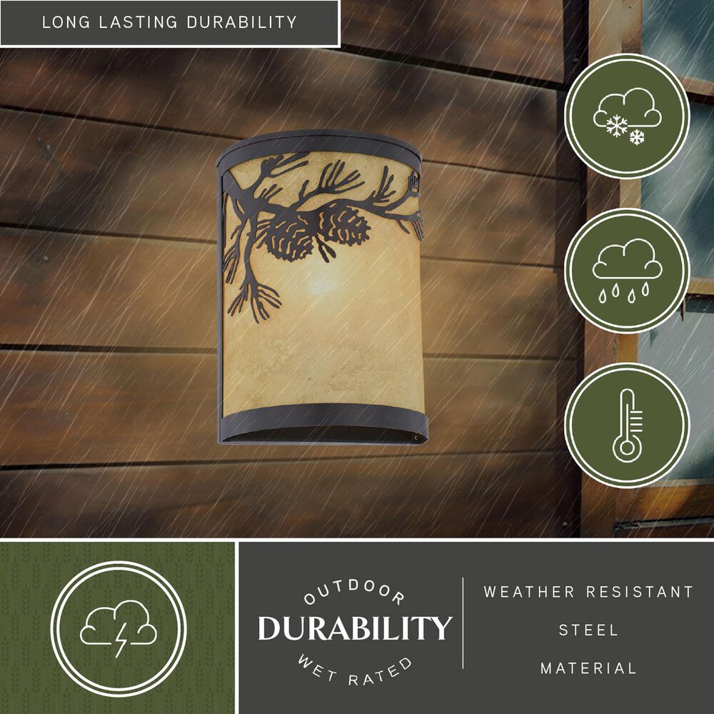Vaxcel Douglas 1-Light Wall Sconce in Warm Bronze, , large