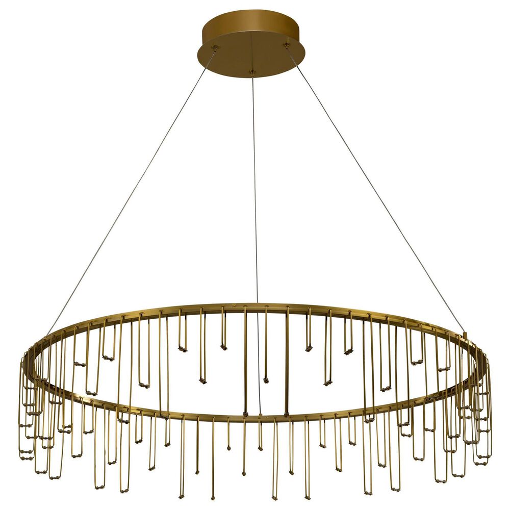 Golden Lighting Lucerna 32" 1-Light LED Chandelier in Gold, , large