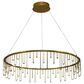 Golden Lighting Lucerna 32" 1-Light LED Chandelier in Gold, , large