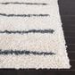 Safavieh Venus Shag VNS604B 10" x 14" Ivory and Dark Grey Area Rug, , large