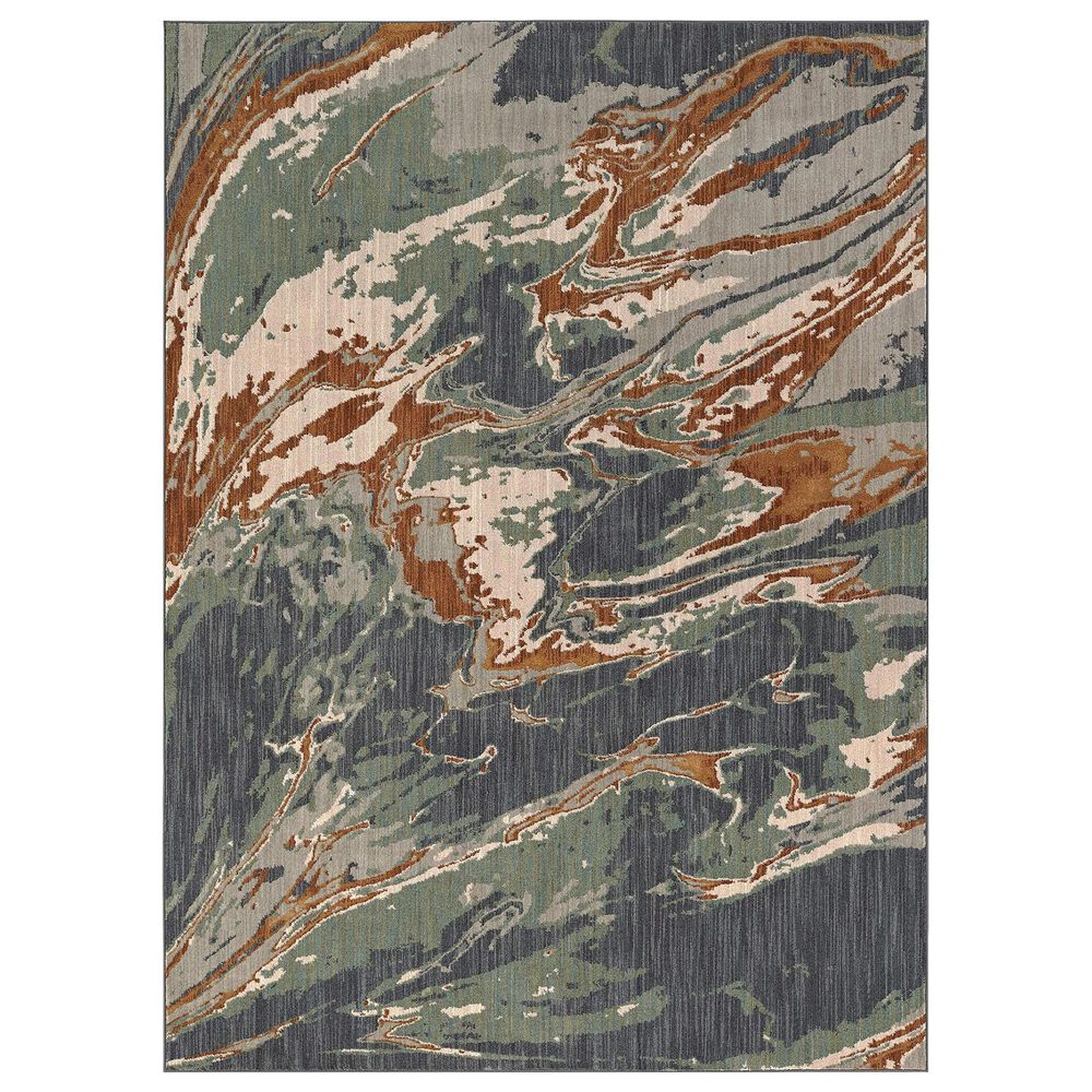 Karastan Elements Aredale 9154-50128 9" x 13" Denim Area Rug, , large