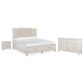 Nicolette Home Willowbrook King Storage Bed with Upholstered Headboard with Dresser and Nightstand in Egg Shell White, , large