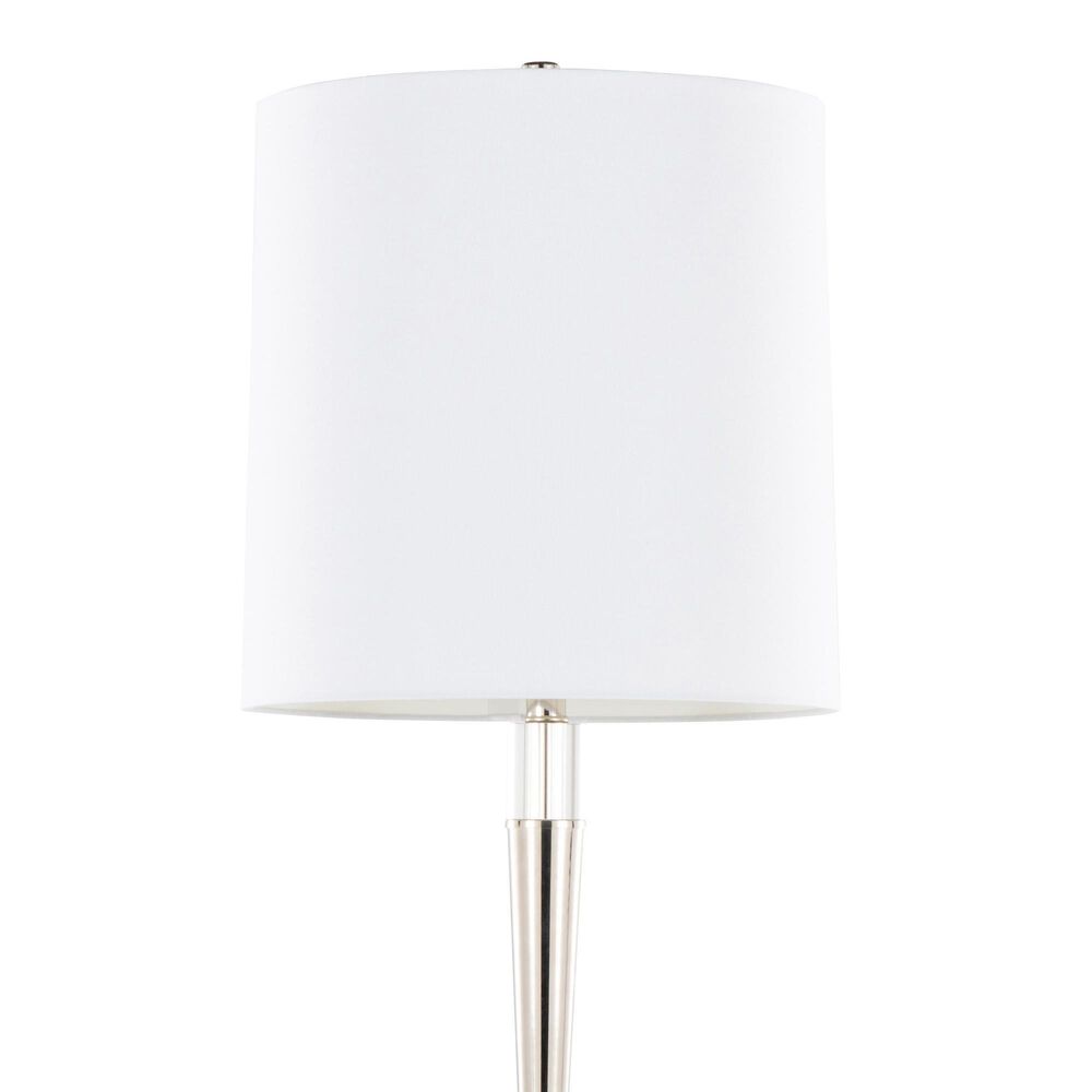 LumiSource Marla Floor Lamp in Polished Nickel and Clear (Set of 2), , large
