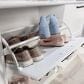 Sauder Homeplus 47" Shoe Cabinet with Flip Door in White, , large