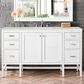 James Martin Vanities Addison 60" Single Bathroom Vanity in Glossy White with 3 cm Lime Delight Quartz Top and Rectangular Sink, , large
