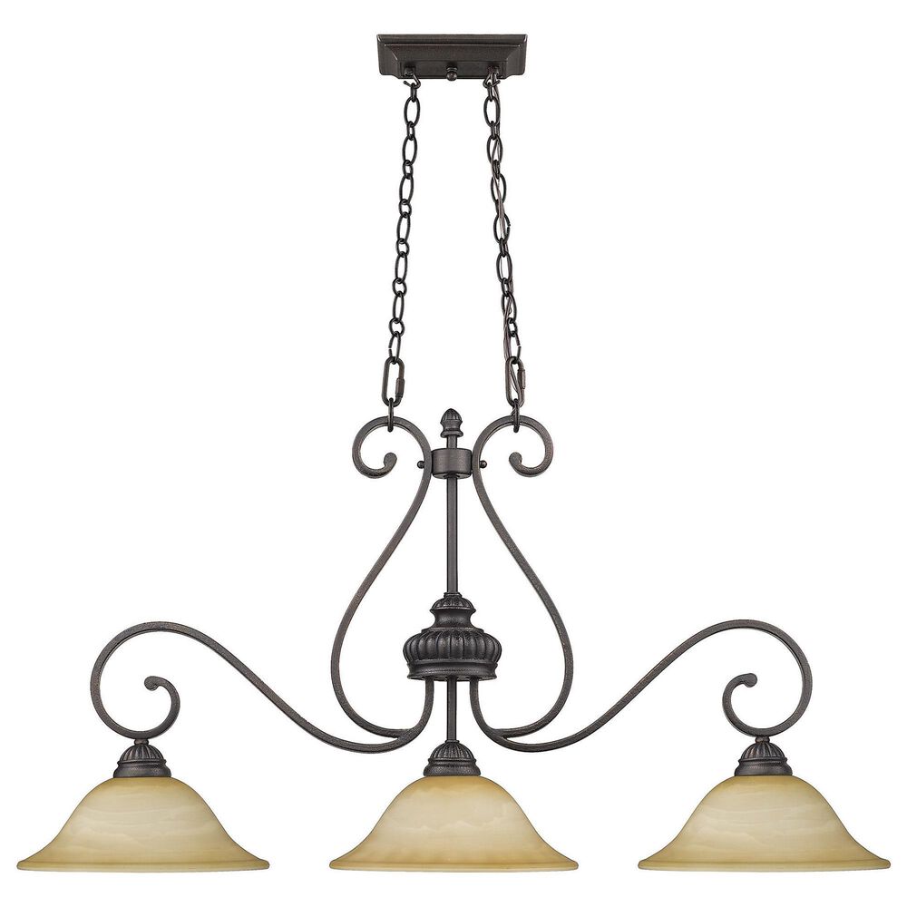 Golden Lighting Mayfair 3-Light Pendant in Leather Crackle, , large
