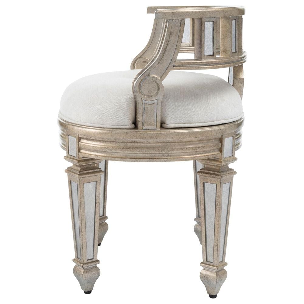 Butler Rebecca Vanity Stool in Silver, , large