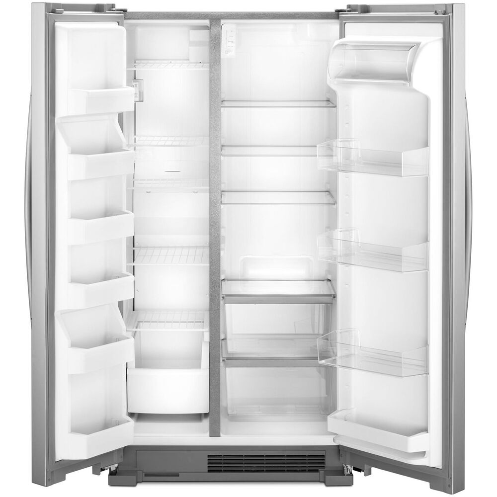 Whirlpool 25 Cu. Ft. 36&quot; Side-by-Side Refrigerator in Monochromatic Stainless Steel, , large