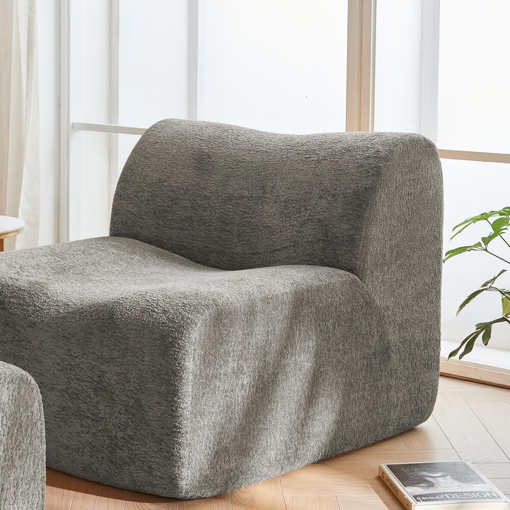 Hearth and Haven Accent Chair and Ottoman in Gray, , large