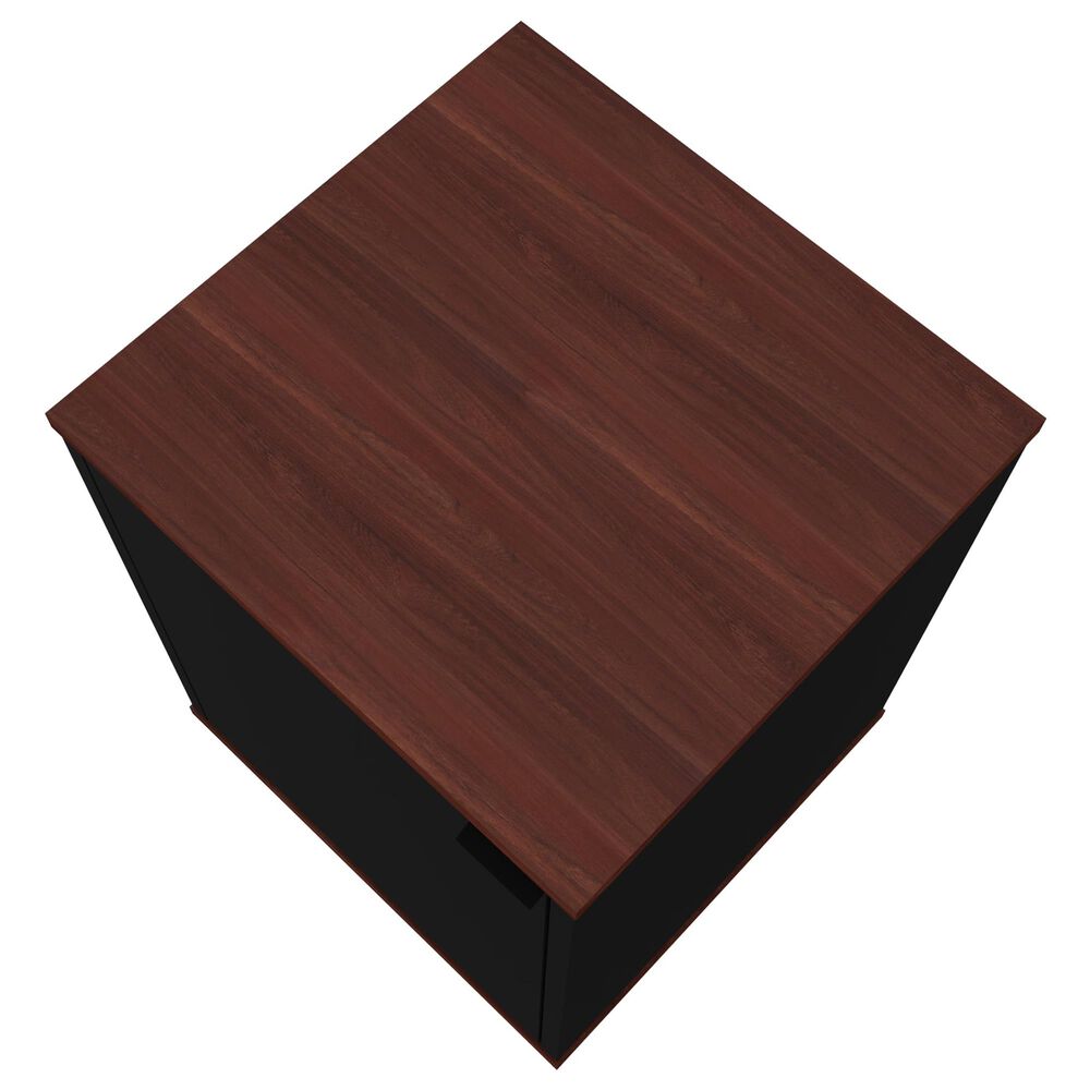 Dayton Mosholu 2 Shelf Nightstand in Black/Nut Brown, , large