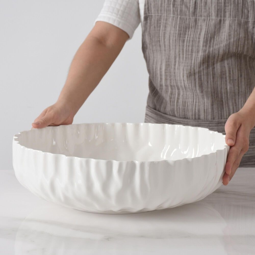 Pampa Bay Mascali Bianca XL Shallow Bowl in White, , large