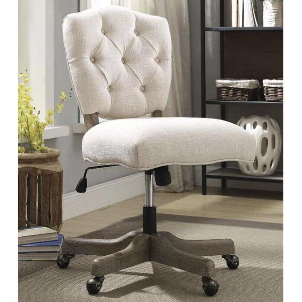 Linden Boulevard Katie Office Chair in White, , large