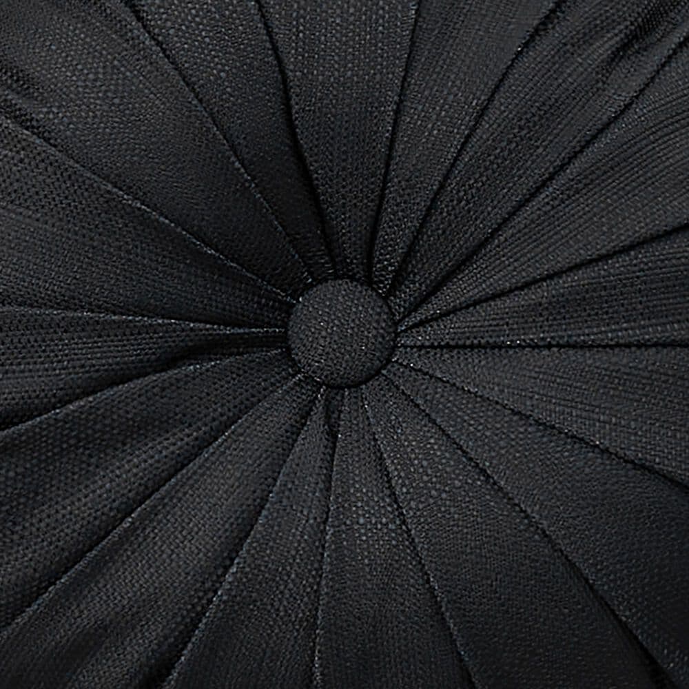 J. Queen New York Messina 15&quot; Round Throw Pillow in Black, , large