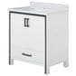 Lexora Home Ziva 30" Single Bathroom Vanity in White with 2 cm White Cultured Marble Top and Rectangular Sink, , large