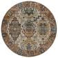Dalyn Rug Company Silk Road Copper, Ivory, Gold, Brown, Blue, Aloe and Blush 8" Round Area Rug, , large