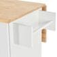 HOMLUX 53" Rolling Mobile Kitchen Island with Solid Wood Top and Locking Wheels in White, , large