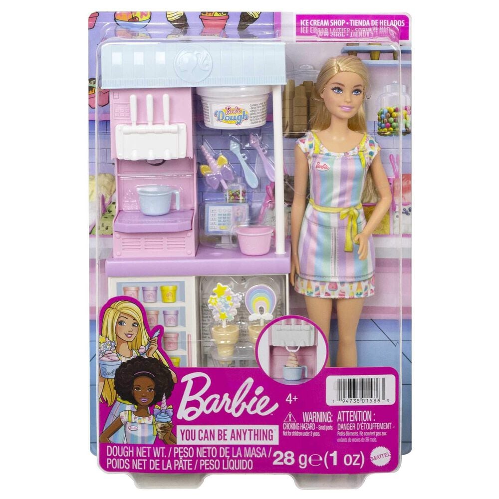 Barbie Ice Cream Shop Playset, , large