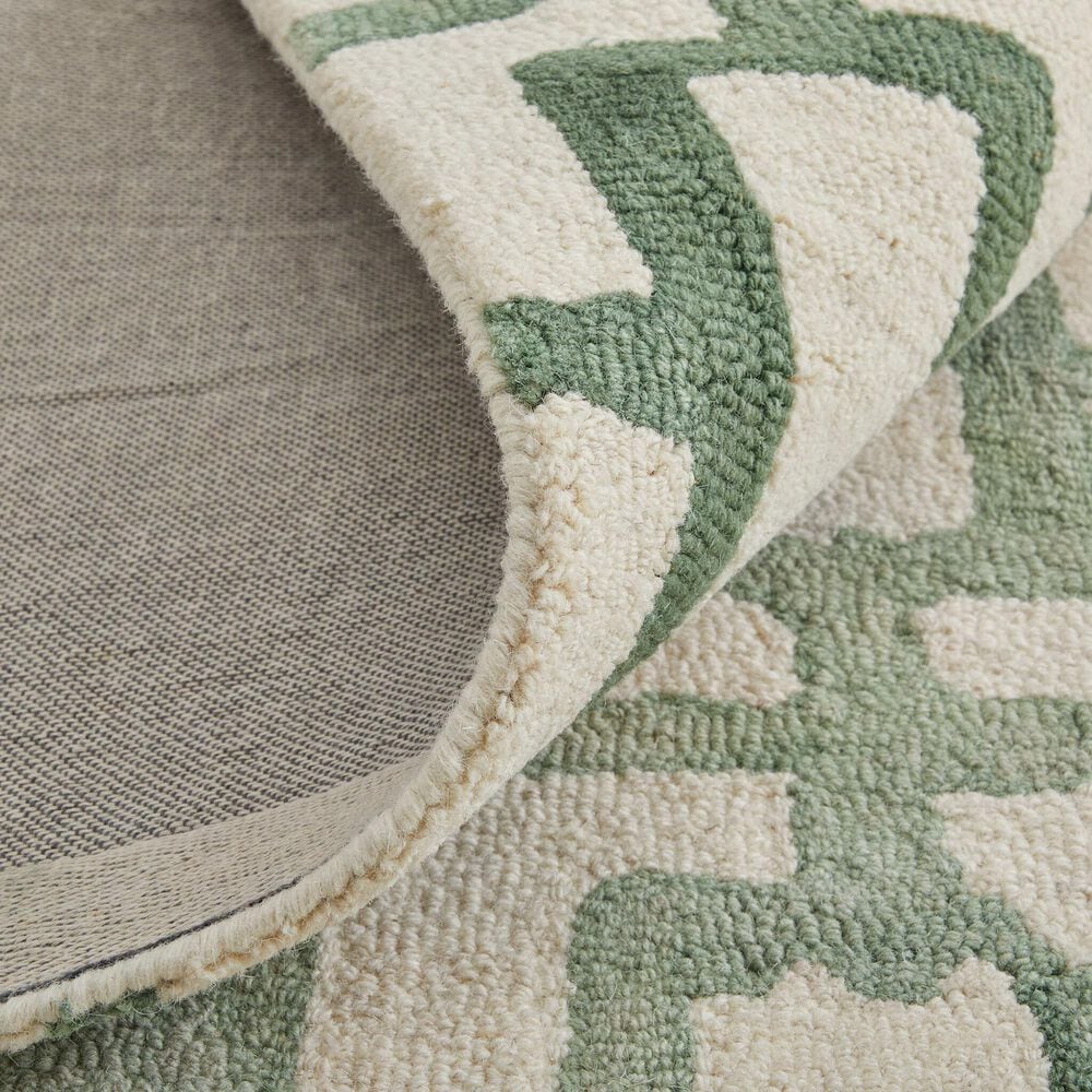 Feizy Lorrain 3&#39;6&quot; x 5&#39;6&quot; Green and Ivory Area Rug, , large