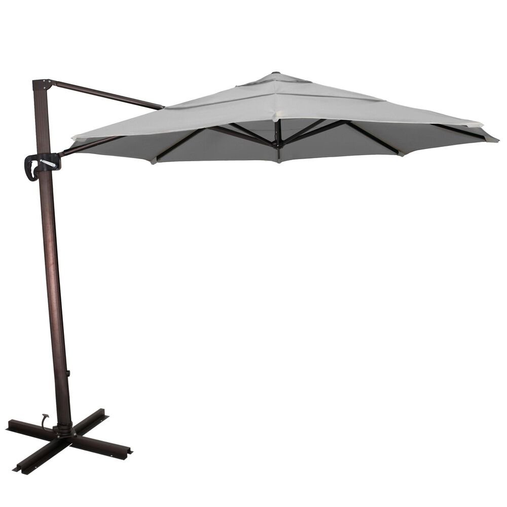 California Umbrella Cali 11" Granite Cantilever Umbrella with Bronze Cross Base, , large