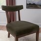 Linon Home Decor Ballard Side Chair with Green Cushion in Warm Maple Truffle, , large