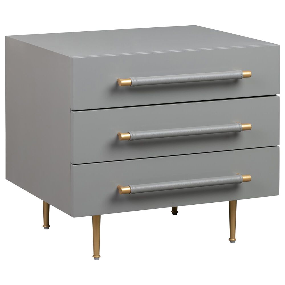 Tov Furniture Trident Nightstand in Grey, , large