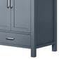 Lexora Home Jacques 30" Single Bathroom Vanity in Dark Grey with 2 cm White Carrara Marble Top and Rectangular Sink, , large