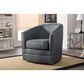 Baxton Studio Porter Swivel Chair in Grey, , large