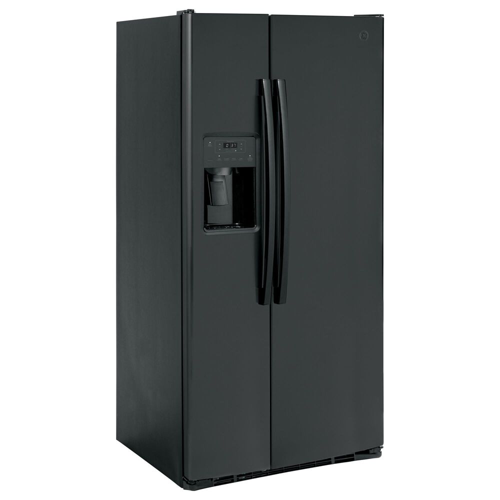 GE Appliances 23 Cu. Ft. Side by Side Refrigerator with Energy Star Certified in Black, , large