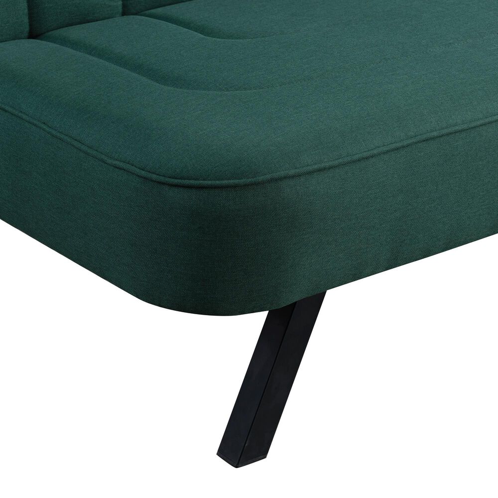 Lifestyle Solutions Frankie Convertible Sofa in Forest Green, , large