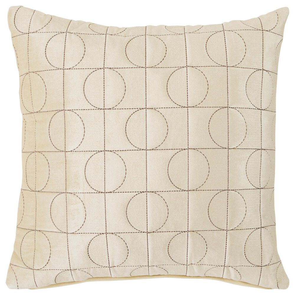 Ashley Kydner 22" Square Throw Pillow in Beige, Brown and cream, , large