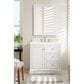 James Martin Vanities De Soto 36" Single Bathroom Vanity in Bright White with 3 cm Eternal Marfil Quartz Top and Rectangular Sink, , large