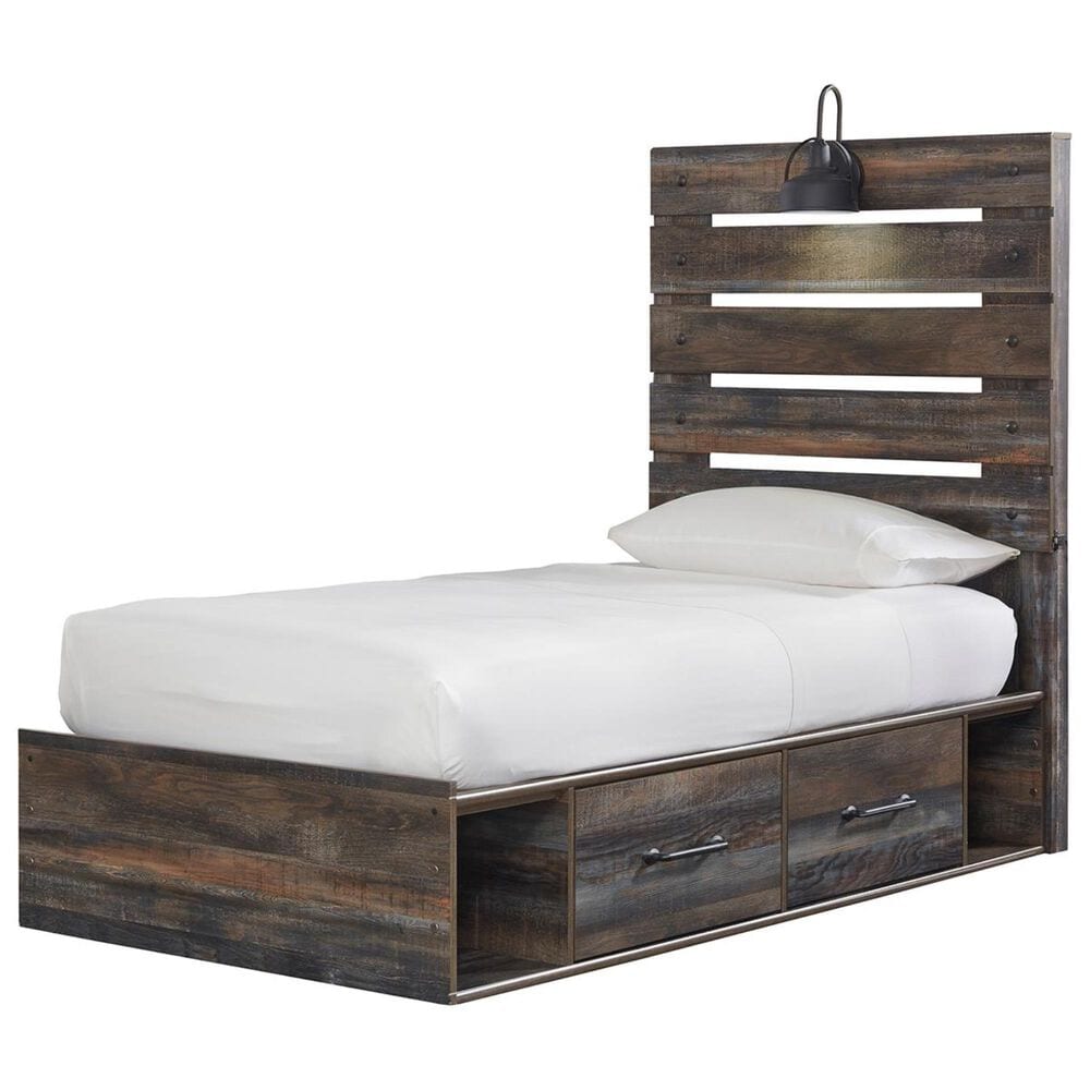 Ashley Drystan 5-Piece Twin Bedroom Set in Burnt Orange and Teal, , large