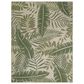 Nourison Garden Oasis GOA02 Ivory and Green 8" x 10" Indoor/Outdoor Area Rug, , large