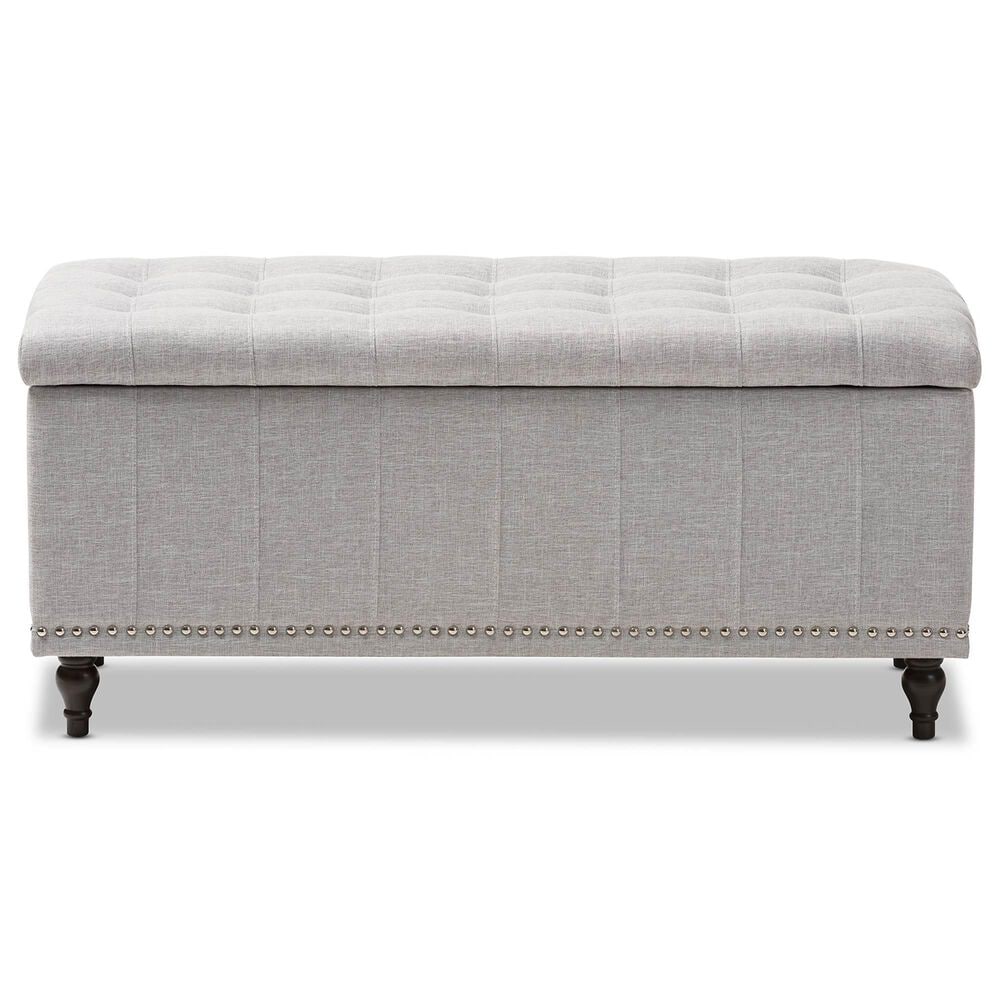 Baxton Studio Kaylee Storage Ottoman Bench in Grayish Beige, , large